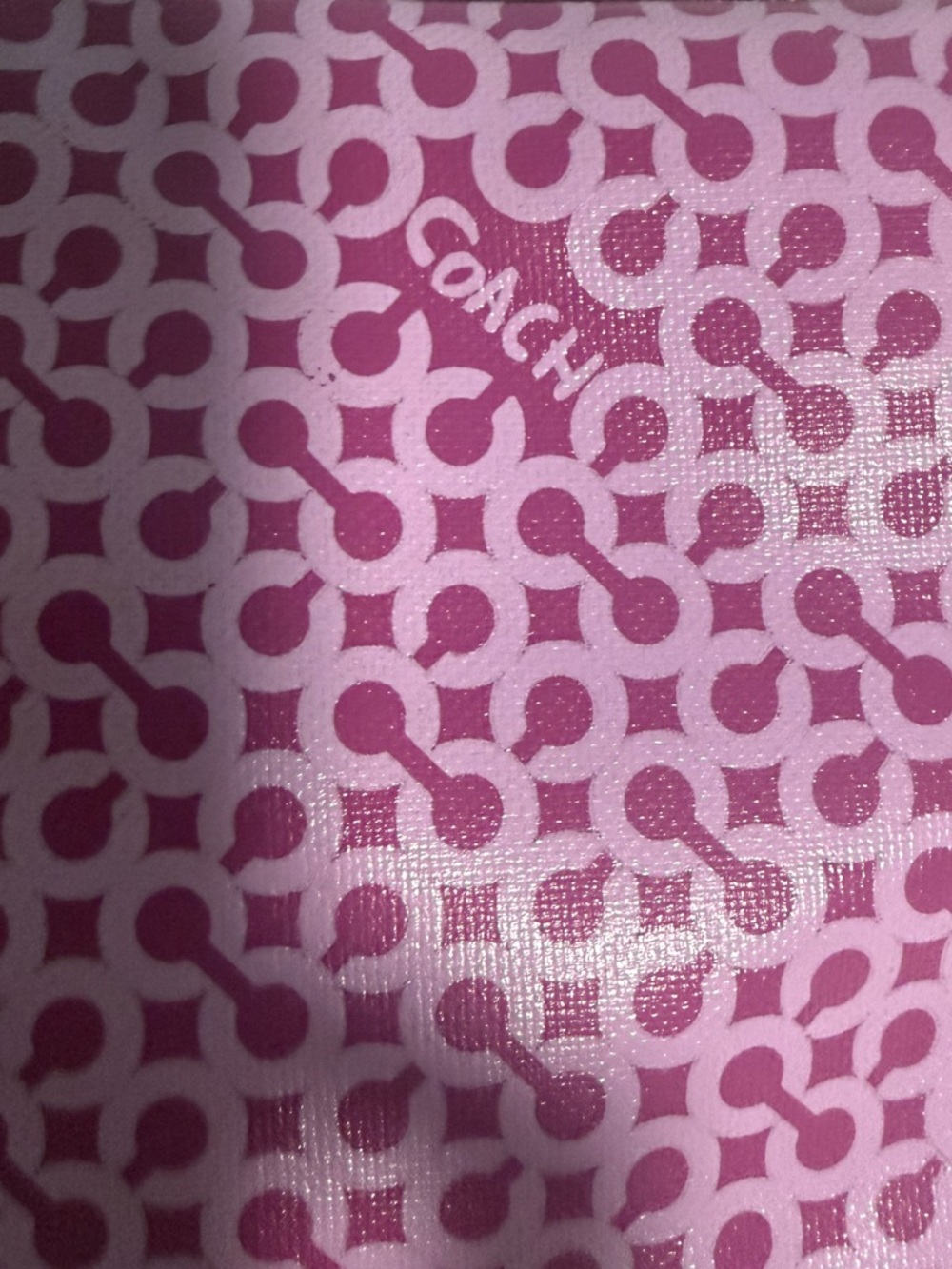 Coach 2008 Lavender logo print Crossbody in leather w/COA!! - Picture 15 of 16